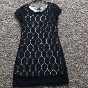 Black lace/ nude dress junior small